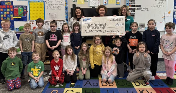 First-grade teacher was honored by Levo