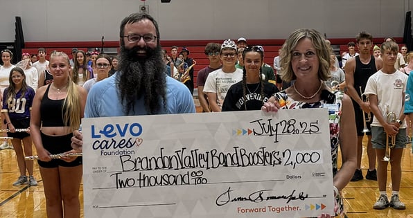 Check Presentation to Brandon Valley Band Boosters