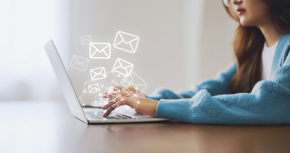 computer working on emails