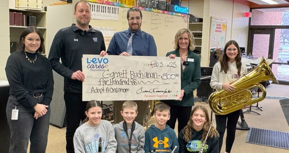 Levo supports a Watertown Band Teacher