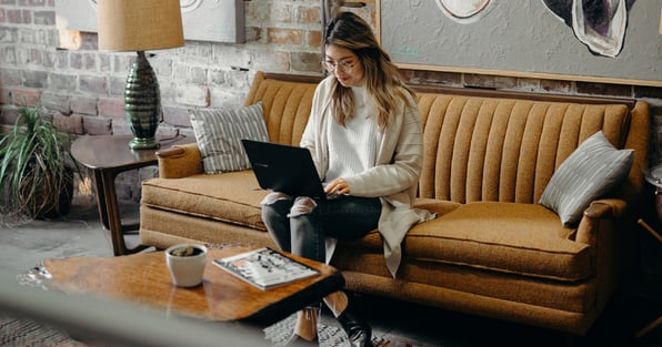 Young woman on laptop