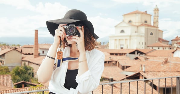 Woman taking pictures