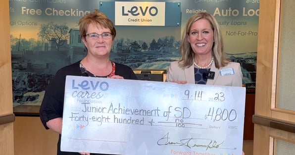 Junior Achievement check presentation