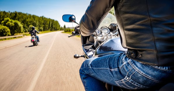 Man riding motorcycle