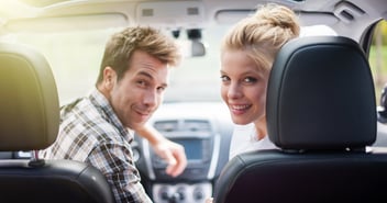 Man and woman in car