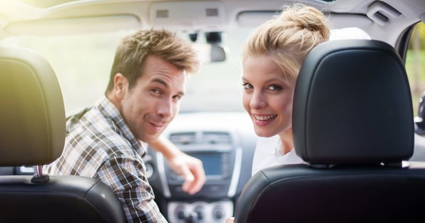Man and woman in car