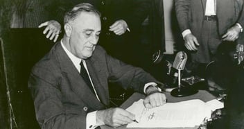 Franklin D Roosevelt Signing Federal Credit Union Act