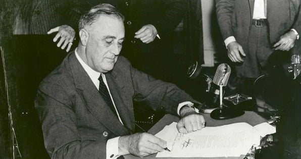 Franklin D Roosevelt Signing Federal Credit Union Act