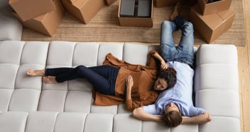 Couple waiting and moving