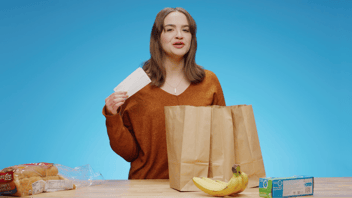 Woman packing lunches