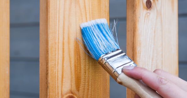 Paintbrush against wood