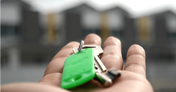 Someone holding keys